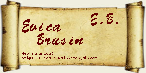 Evica Brusin vizit kartica